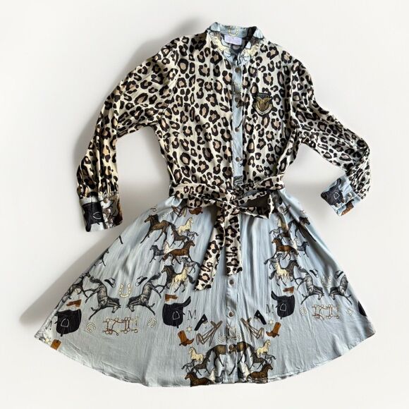 Mucho Gusto Dresses & Skirts - Mucho Gusto Dutch Handmade Maximalist Luxury Bold Dress M Leopard Mob Wife €439
